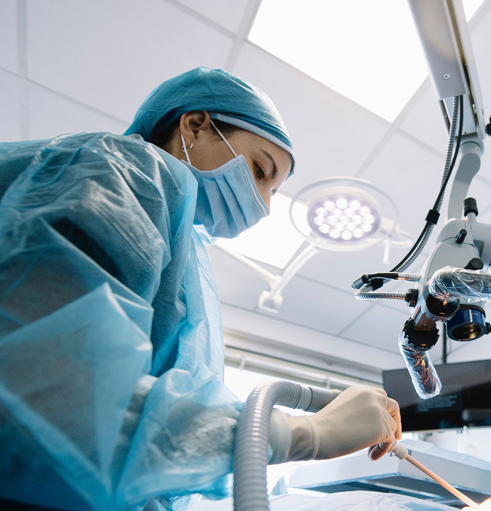 Tech performing procedure
