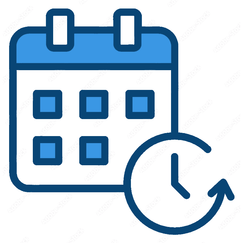 Icon of Calendar with Clock