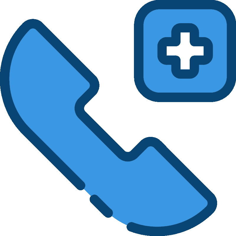 Icon of Phone with Medical Cross