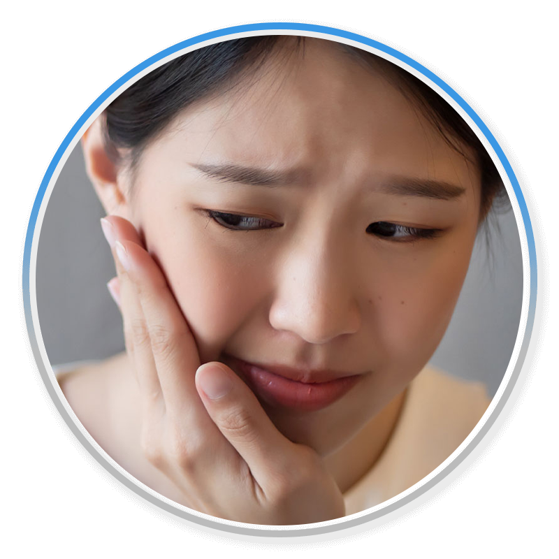 Woman with Wisdom Tooth Pain