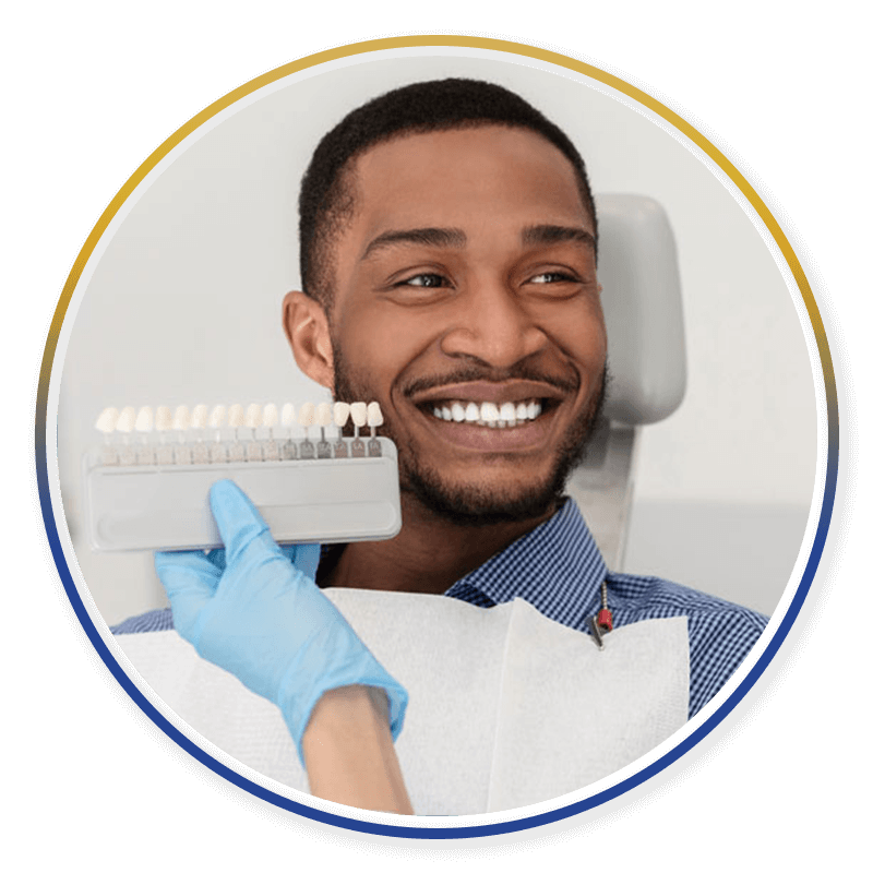 Man getting cosmetic dentistry