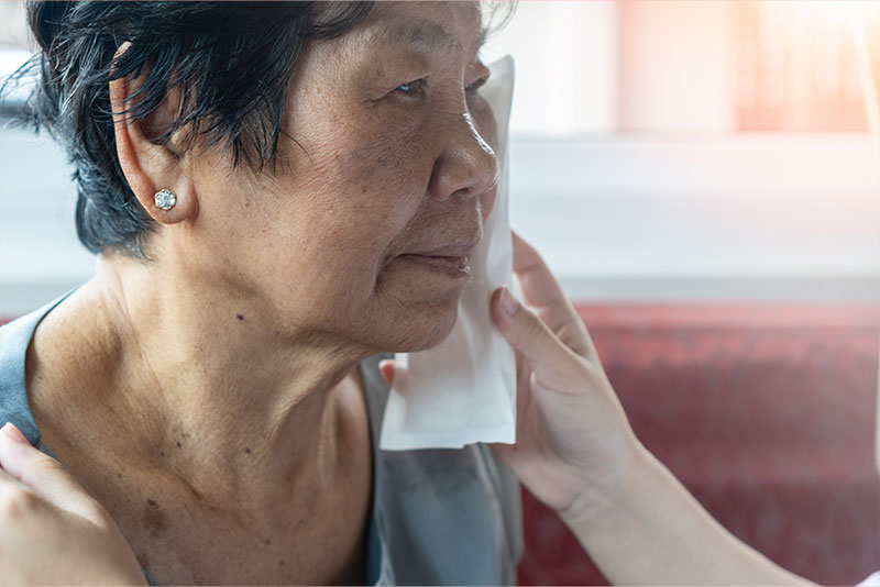 Woman with Dental Swelling